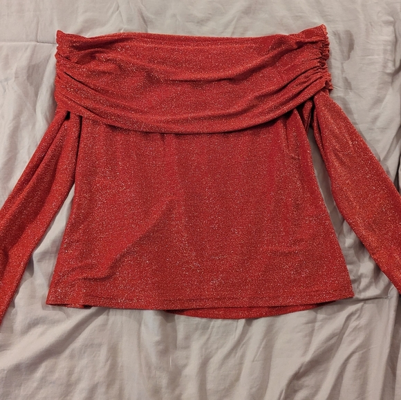 Off Shoulder Sparkle Top - Picture 3 of 7